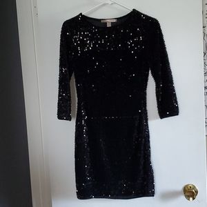 Black Sequin mini dress